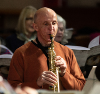 Mar 2022, Tenor sax player during rehearsal